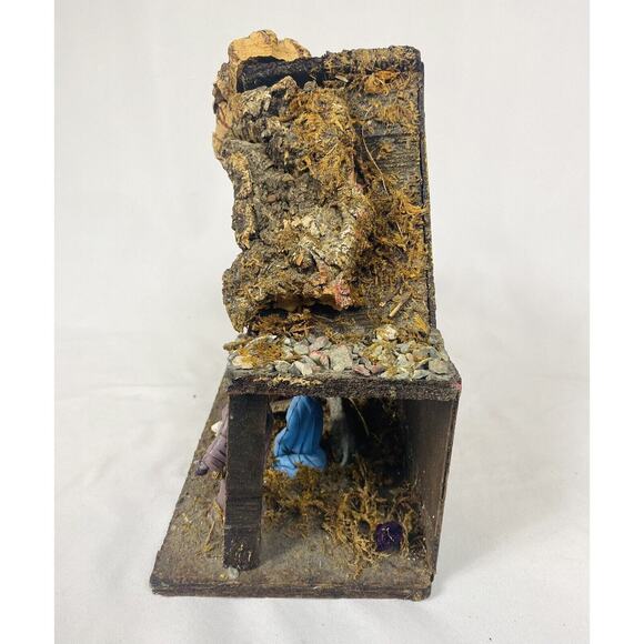 Vtg Creche Nativity Scene Christmas Manger Stable Figurines Made in ITALY 12.5” - Picture 4 of 9